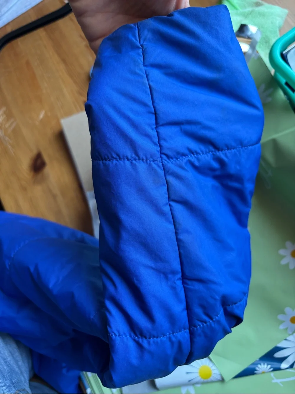 Men’s The North Face Royal Blue Puffer Jacket with Black Logo small